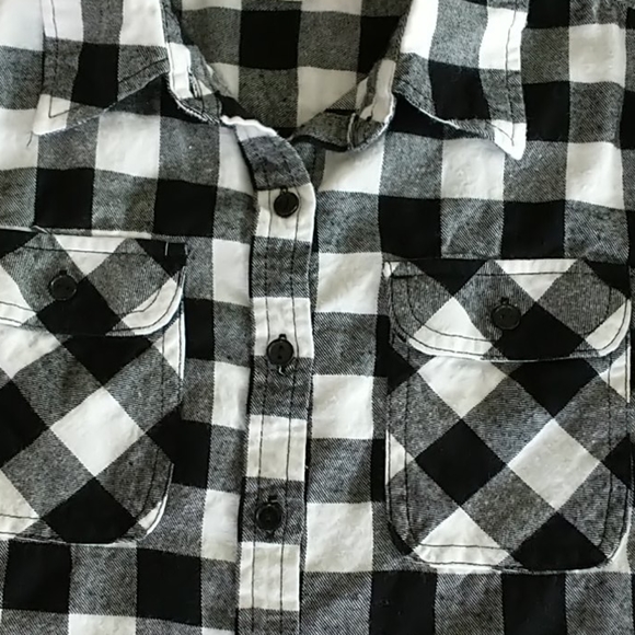 Button Down Plaid Long Sleeve Shirt Sz Jr. Medium - Picture 3 of 8